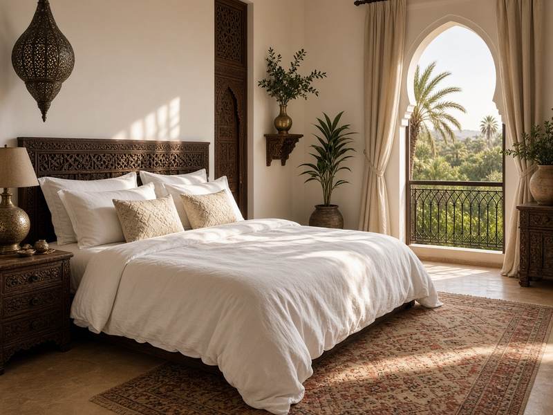 Chambre d’une villa à Marrakech